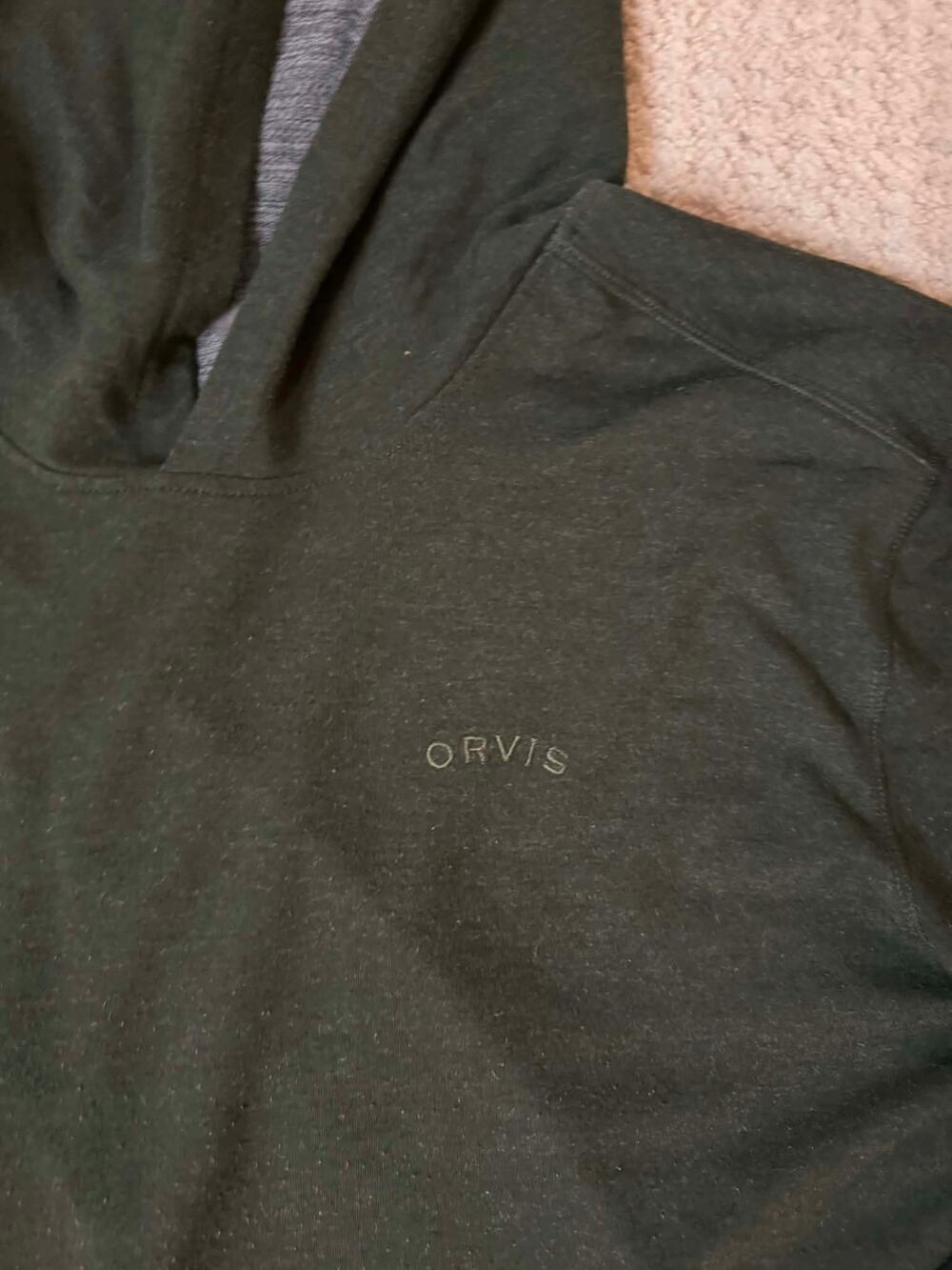 Orvis Hoodie Mens XXL Green Pullover Outdoor Fishing Performance Sweatshirt